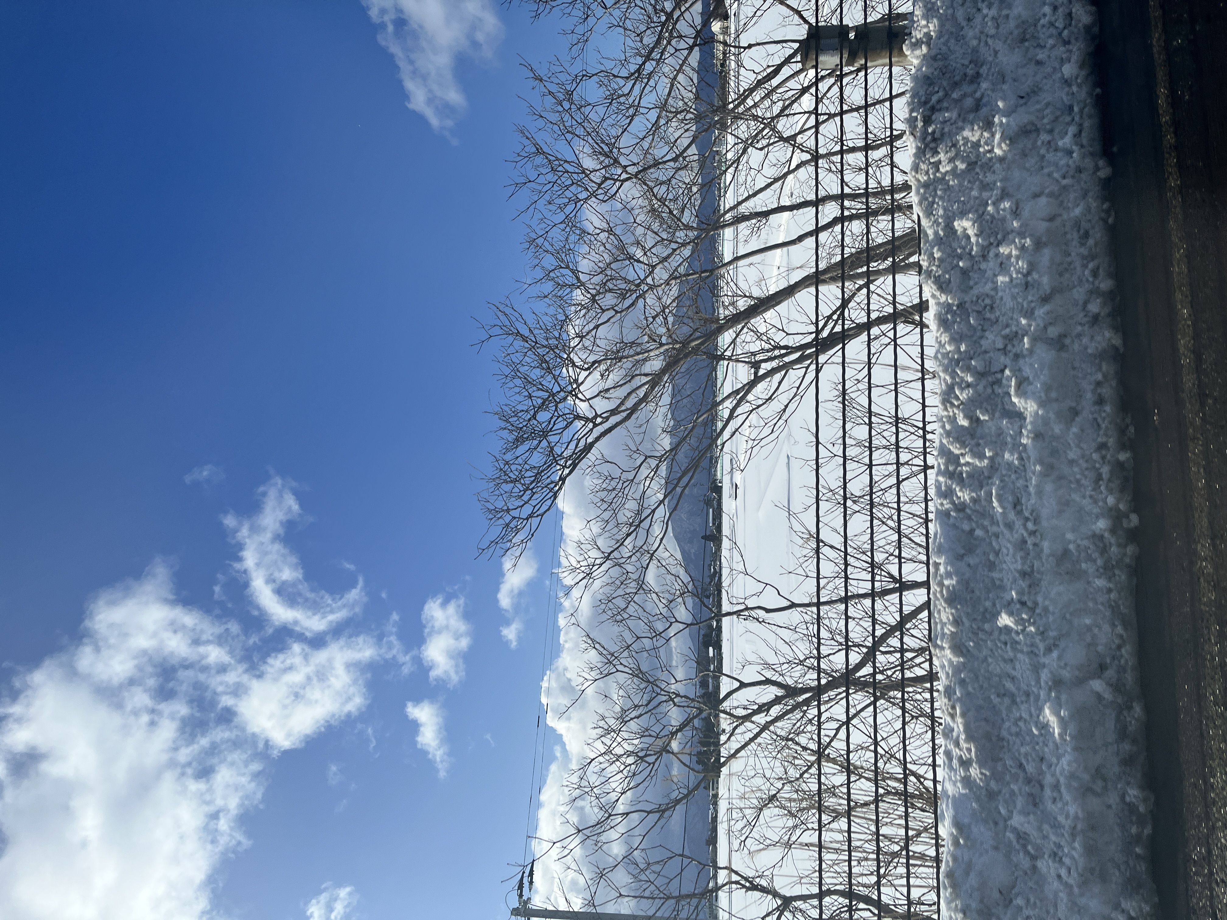 新潟市へ向かう途中の雪景色