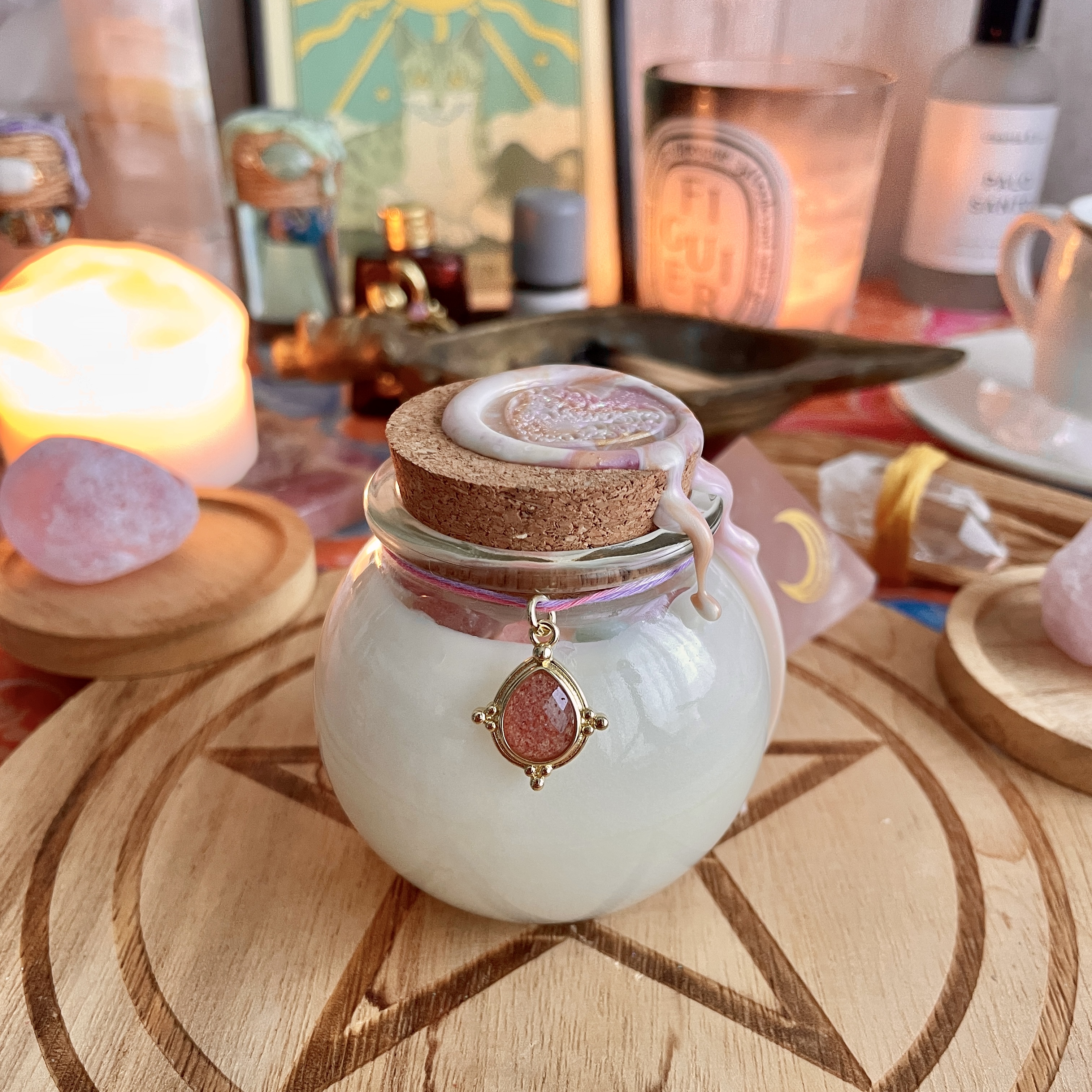 好きな人を振り向かせて両思いになれる...魔法のお守りCharm pot キャンドル