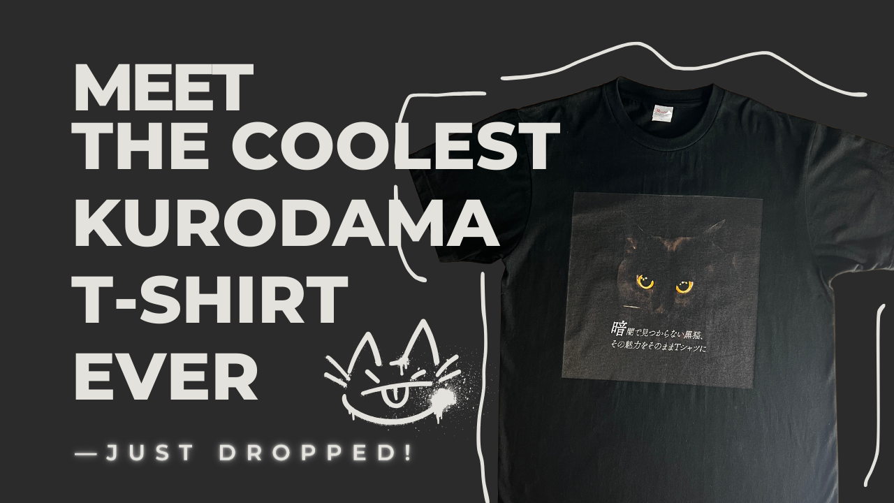 暗闇で見つからない黒猫、その魅力をそのままTシャツに