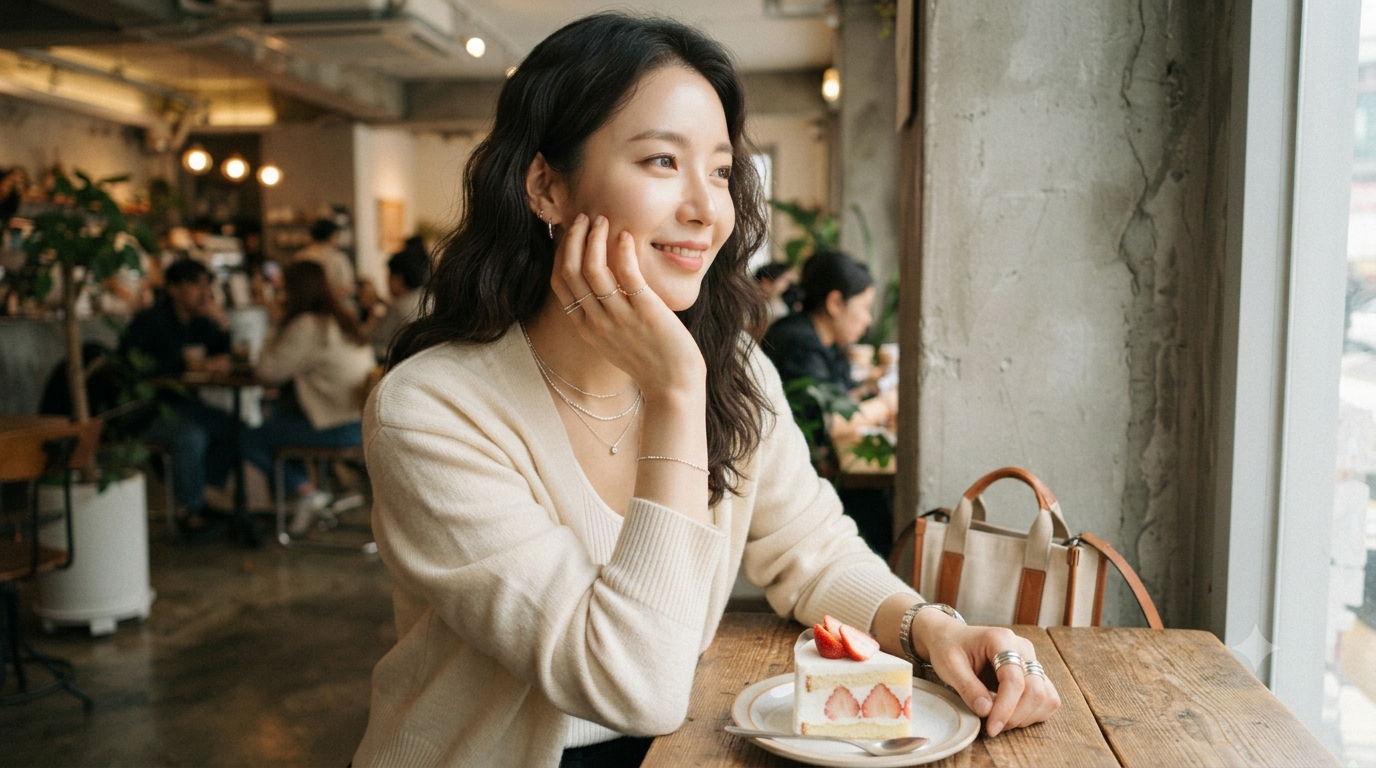 韓国風シルバーアクセサリーで魅せる!おしゃれなカフェ巡りコーデ5選|ステンレスアクセサリーでつくる大