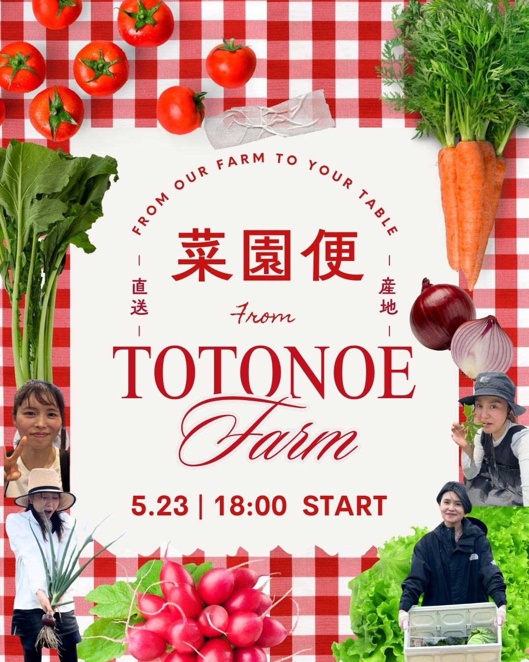 【TOTONOE FARM】整えるを食から始める～菜園便START～