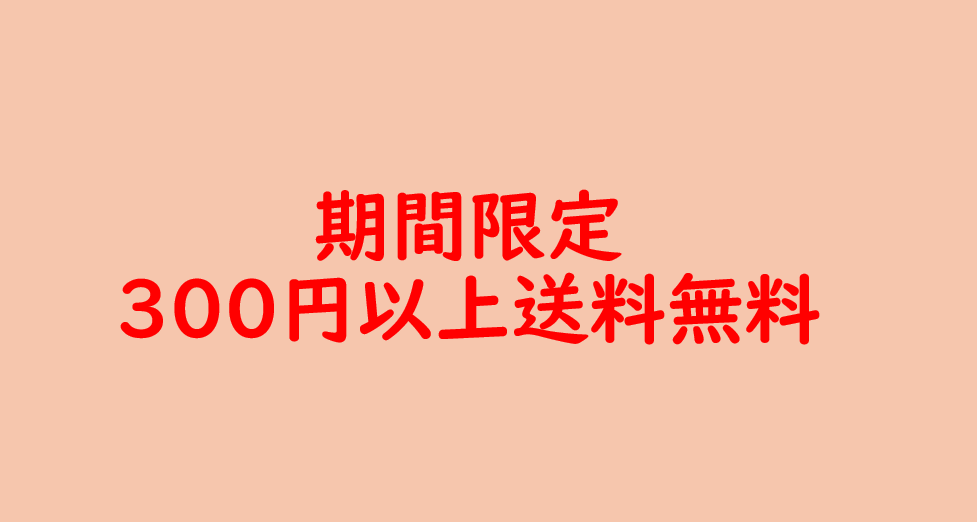 期間限定300円以上送料無料