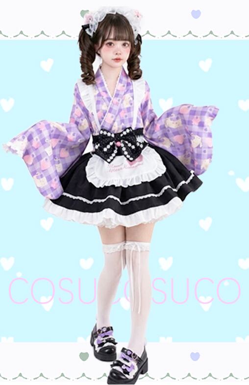 紫×黒の和スイートロリータ浴衣で、誰よりも可愛くcosucosuco 夏カワイイ浴衣シリーズ