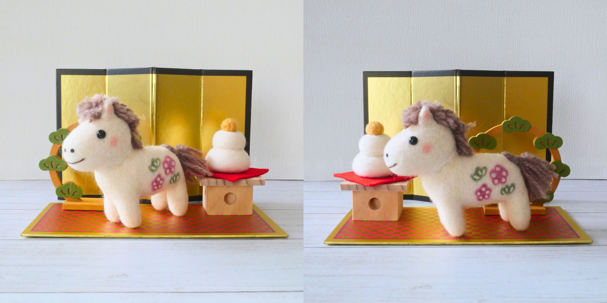 【2026年の干支・午】羊毛フェルトで作るかわいい午(うま)さん|初心者さんも安心のキット&PDF