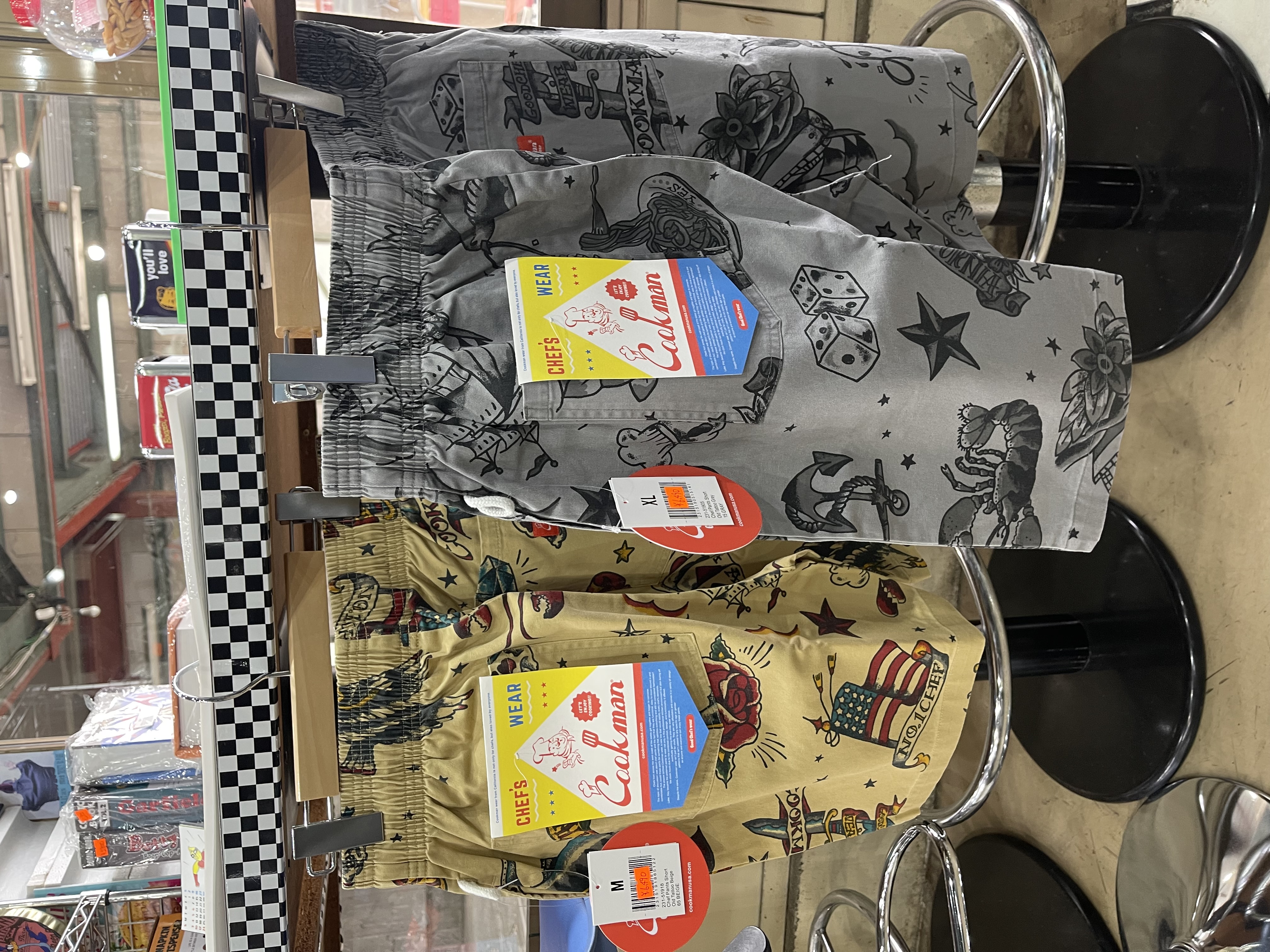 再入荷！【 COOKMAN 】 Chef Pants Short Old Tattoo