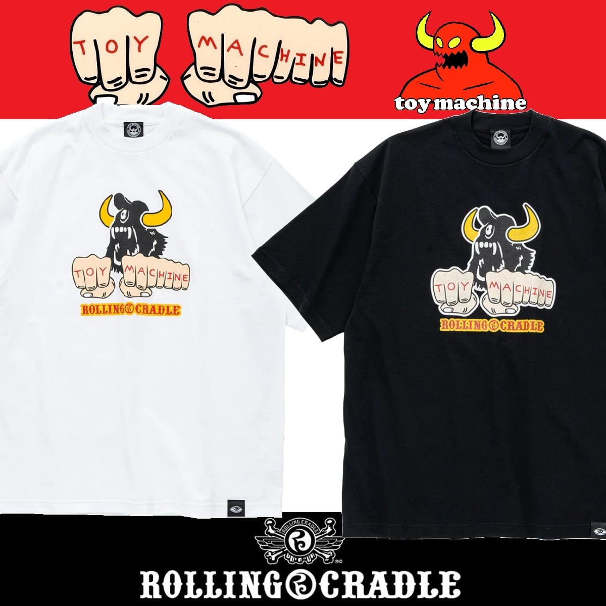TOYMACHINE x ROLLING CRADLEスペシャルコラボアイテムのご紹介。