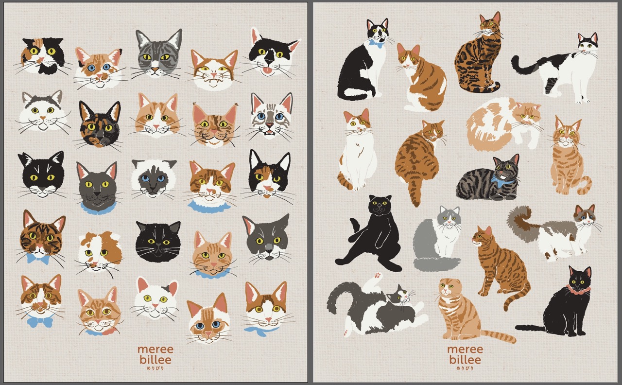【みんなの猫柄 第三弾】原画完成！