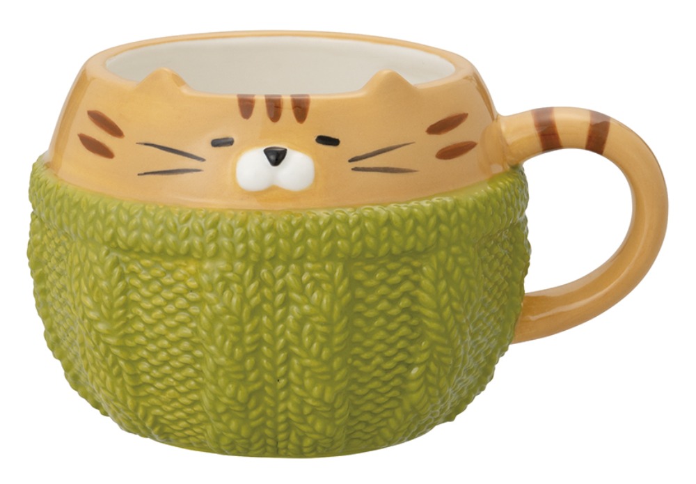【新入荷】 ねこモチーフのマグカップ　-ぬくぬくトラ猫-