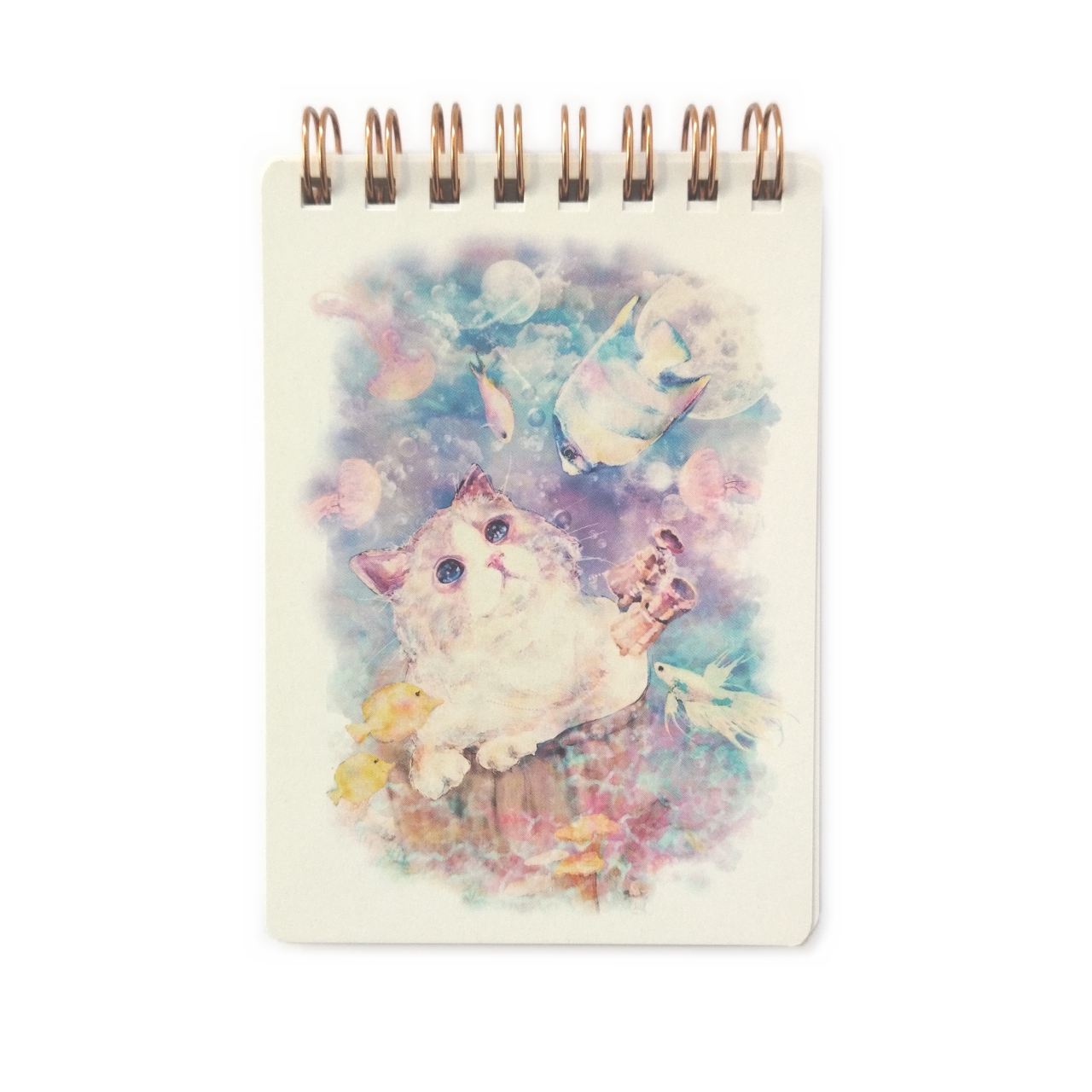 【新入荷】 ねこモチーフのメモ帳　-お魚さん はじめまして-