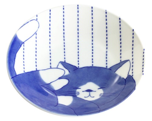 【新入荷】 ねこモチーフのお皿　-ぐっすり黒猫-