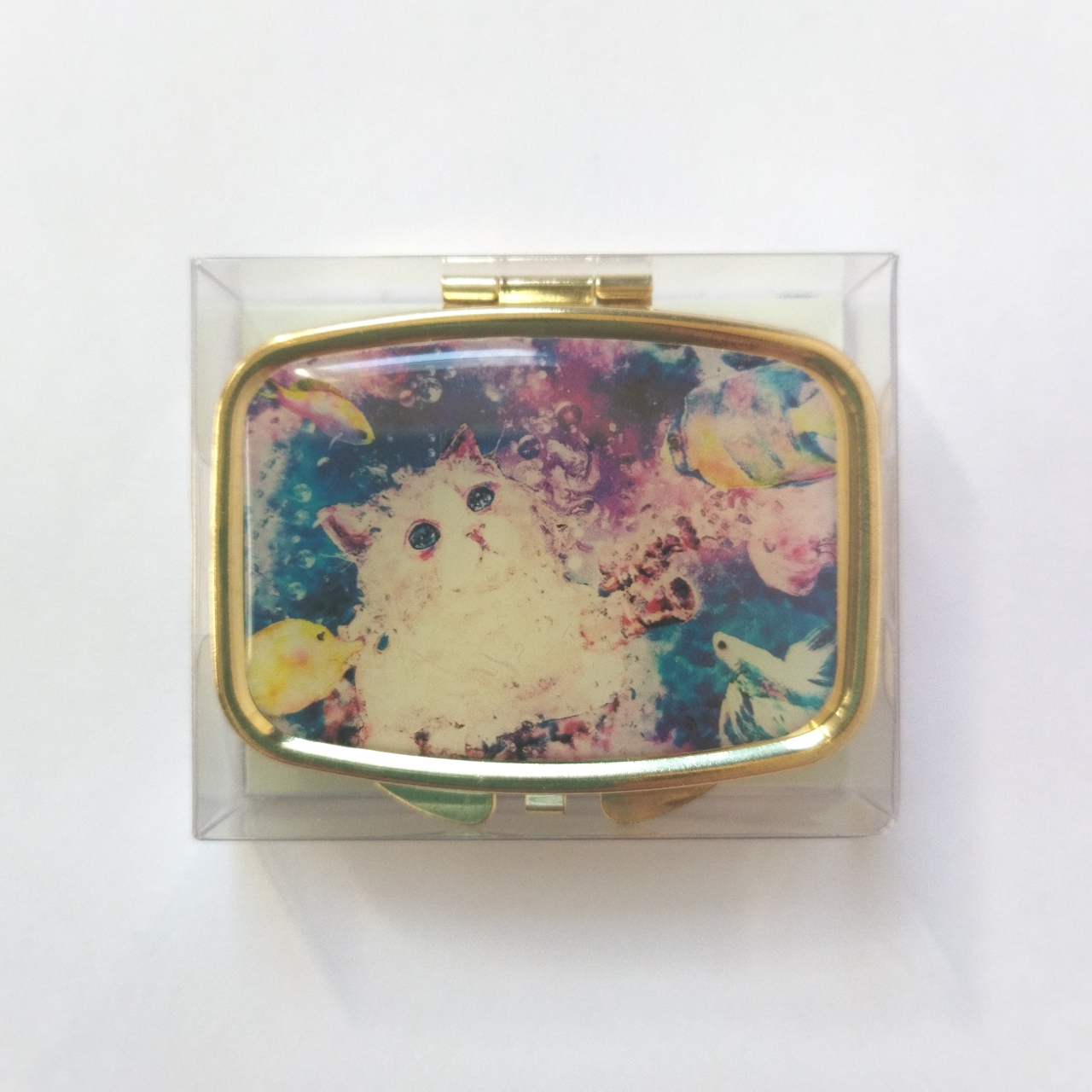 【新入荷】 ねこモチーフのアクセサリーケース　-お魚さん はじめまして-