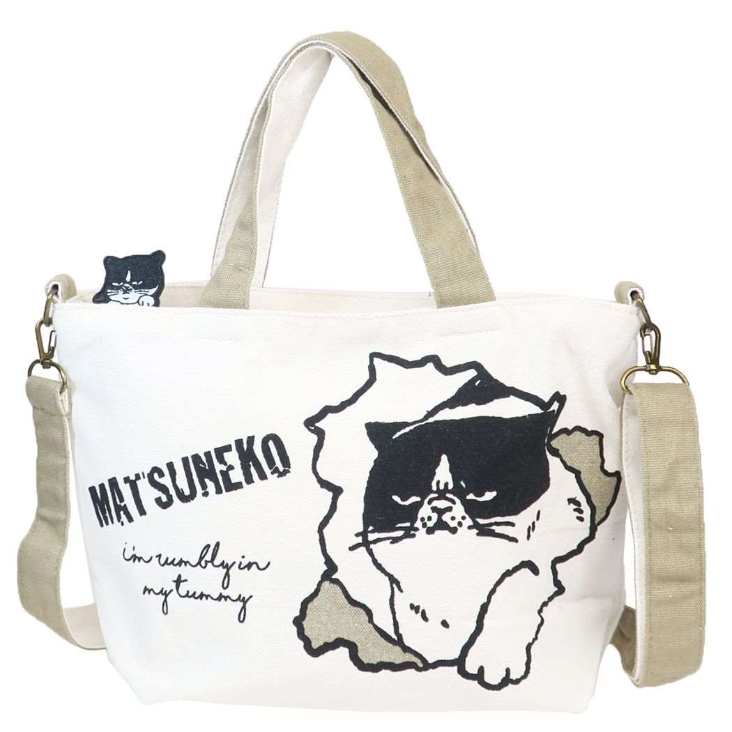 【新入荷】 ねこモチーフのミニトートバッグ　-マツネコ-