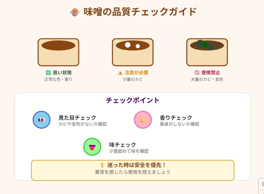 🍲 味噌の品質チェック完全ガイド！美味しく安全に使い続けるコツ