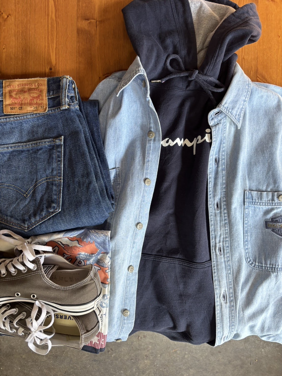 【鉄板コーデ】ハーレー×チャンピオンで作る、失敗しないレイヤード