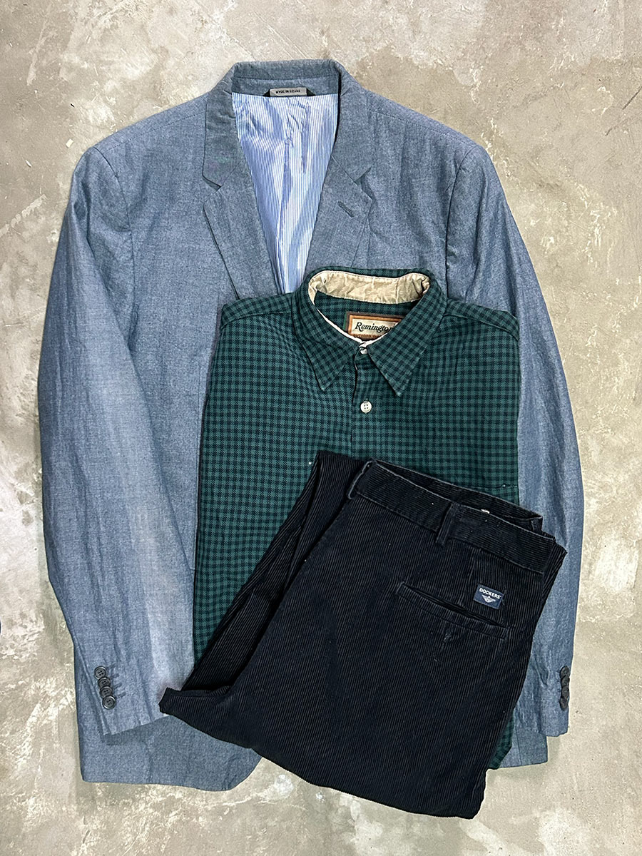 BANANA REPUBLIC テーラードジャケット！シャンブレー風の良い生地感です！