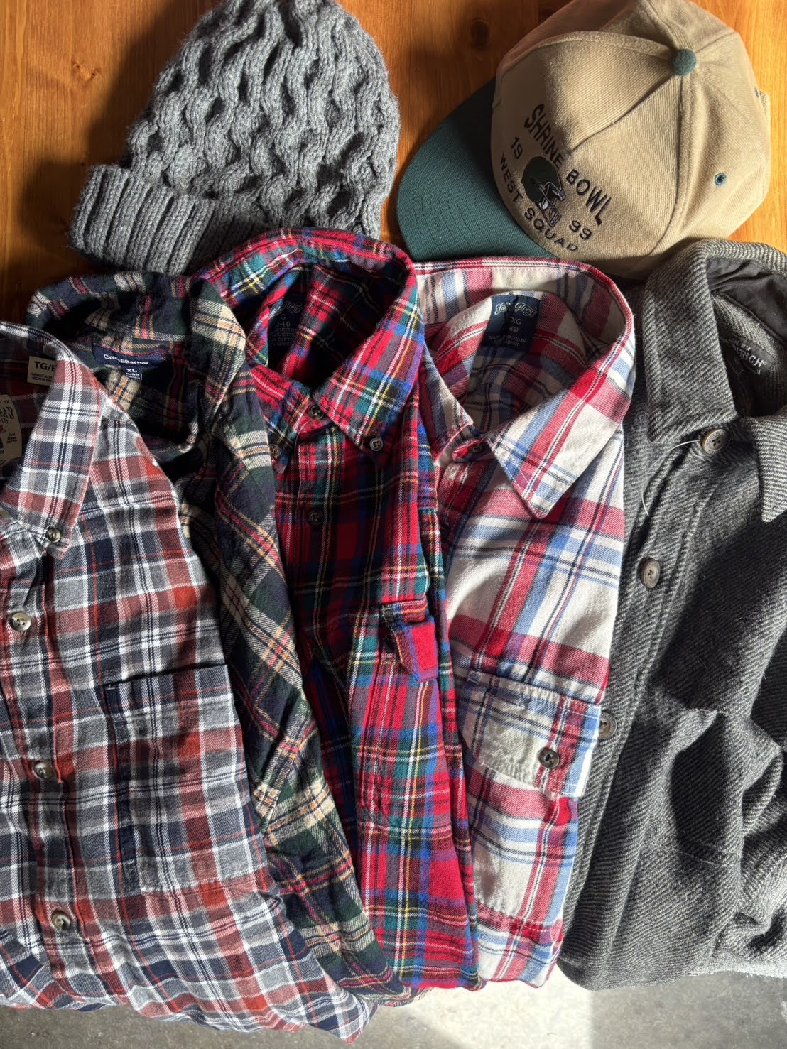 チェックシャツとウールリッチのヘビーウールシャツです！！