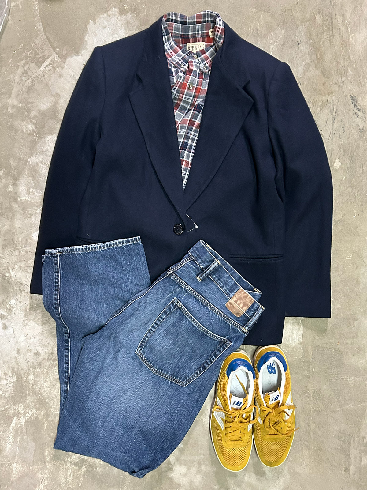 REQUIREMENTSウールテーラードジャケット　×　RedHead 長袖フランネルチェックシャツ