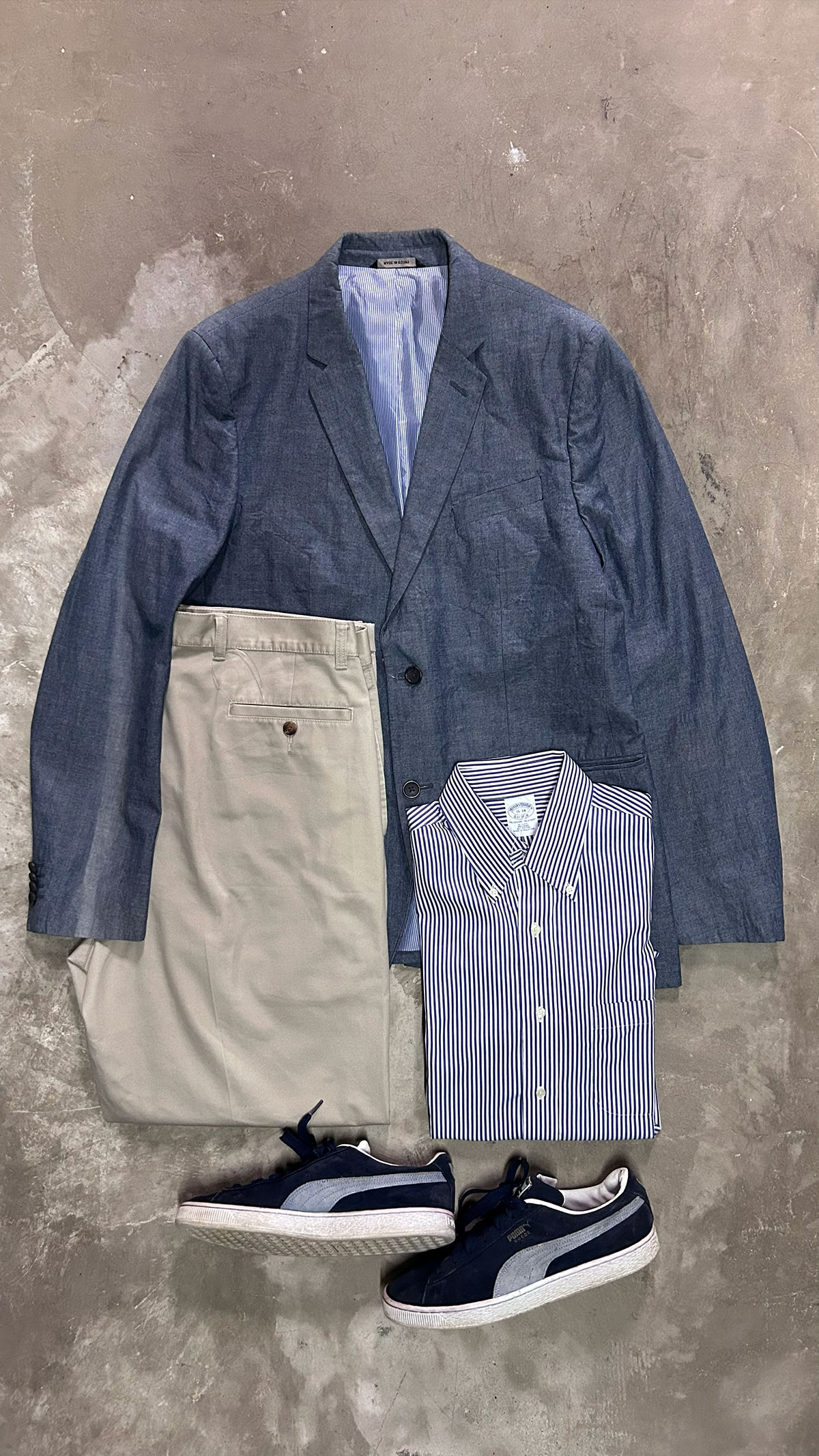 素材感を楽しむ、大人のアメカジセットアップ案