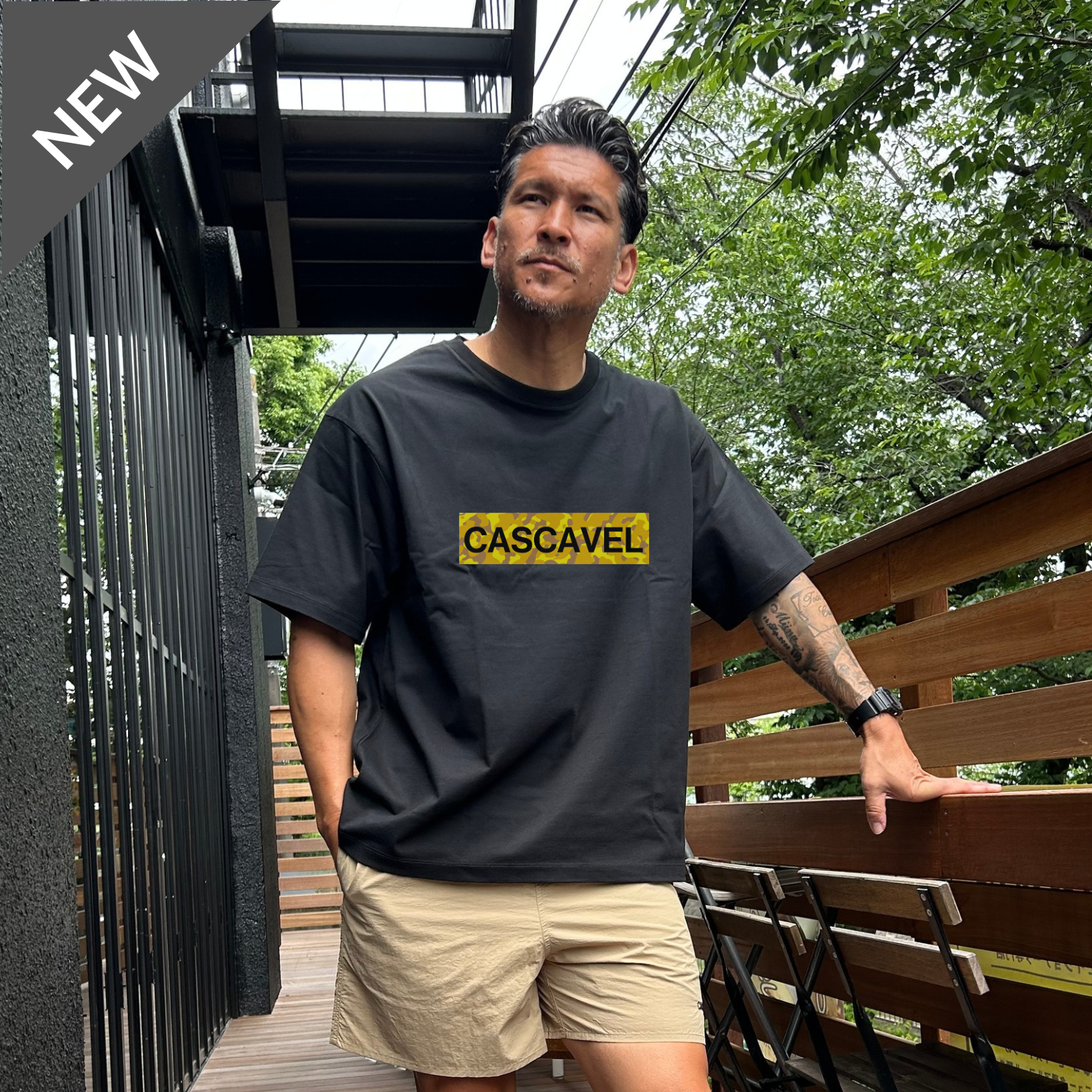 CASCAVEL　ROUGH CAMO BOX TEE DROP