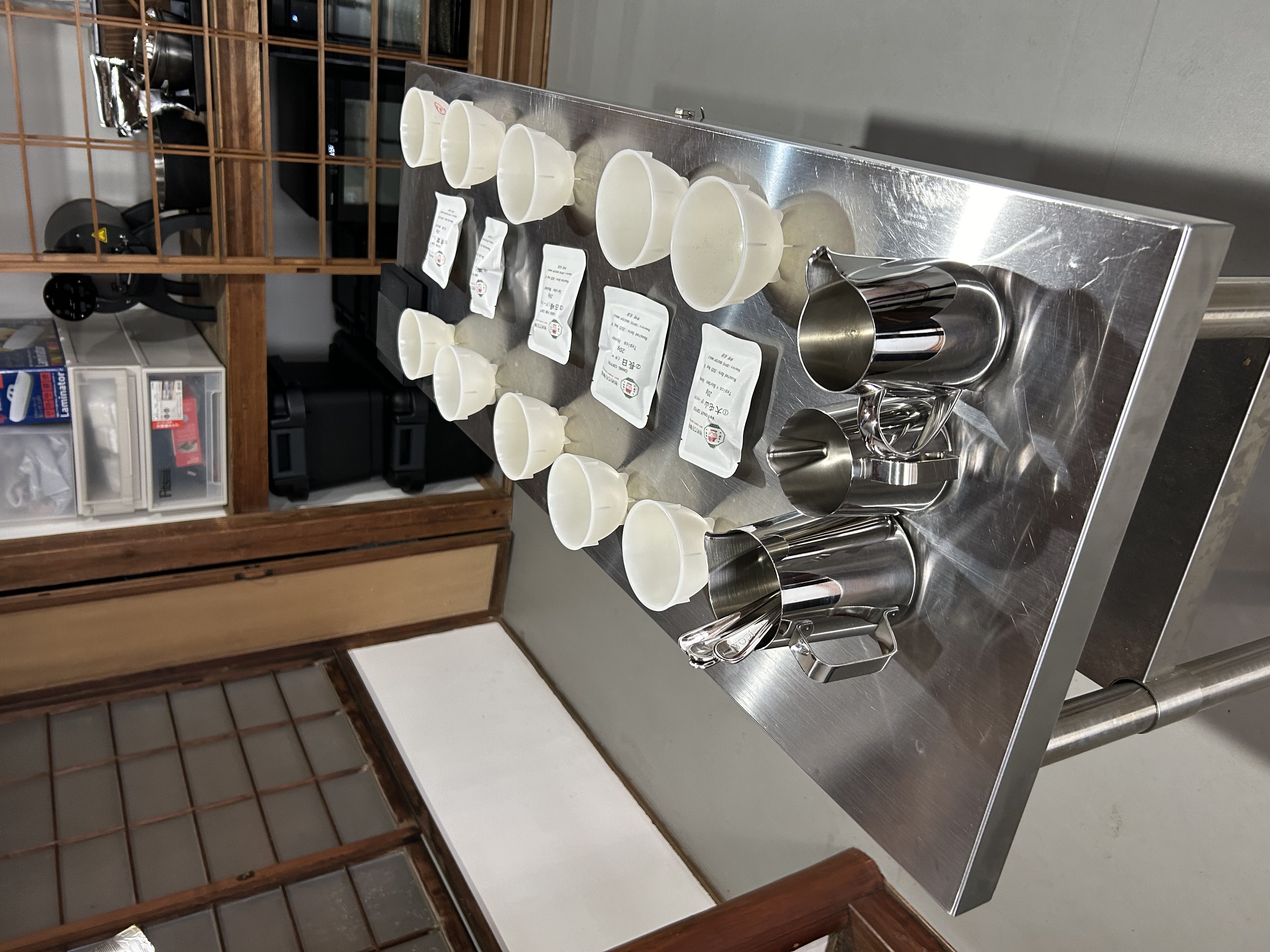 台湾のコーヒー豆のカッピング会