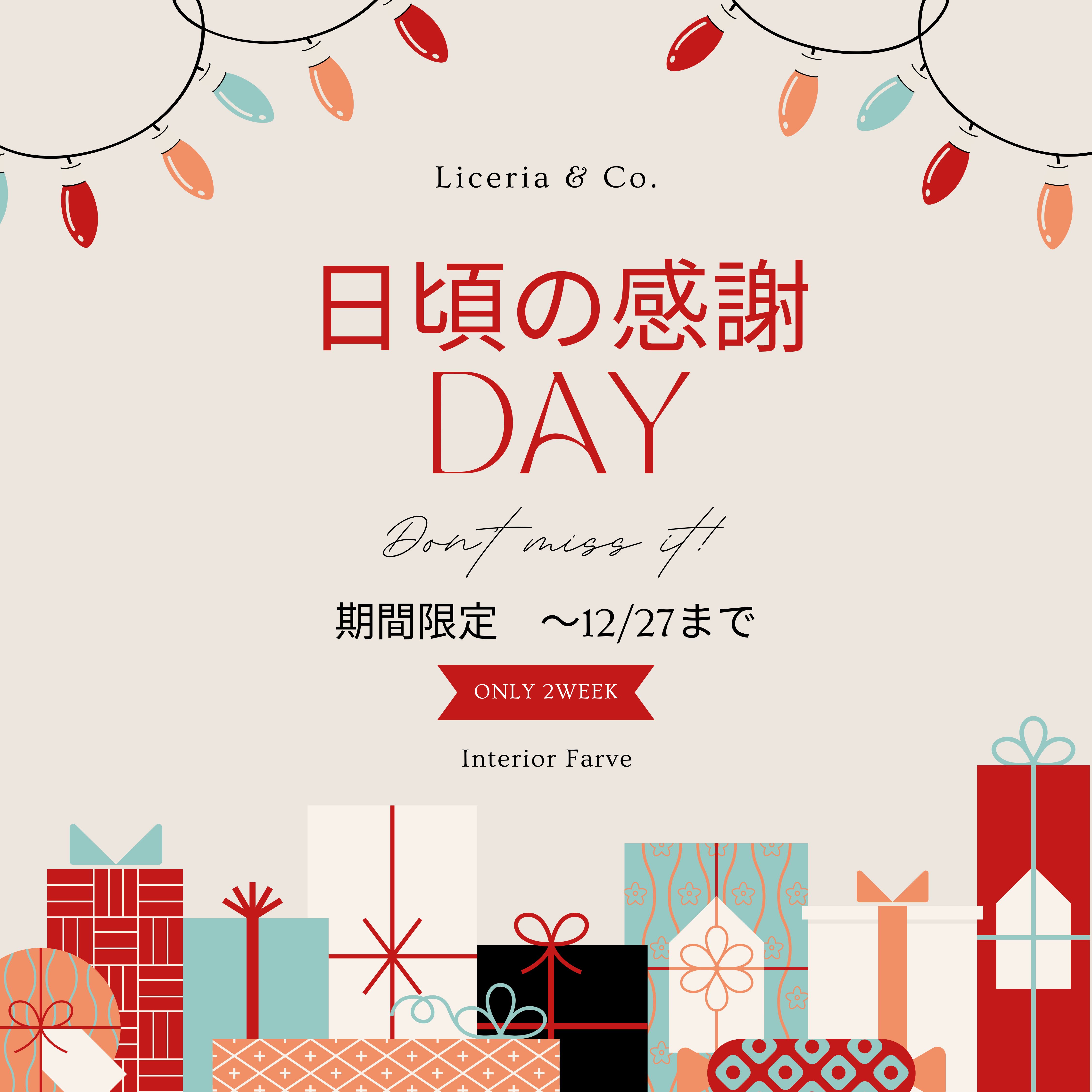 〜期間限定プライス〜日頃の感謝Day