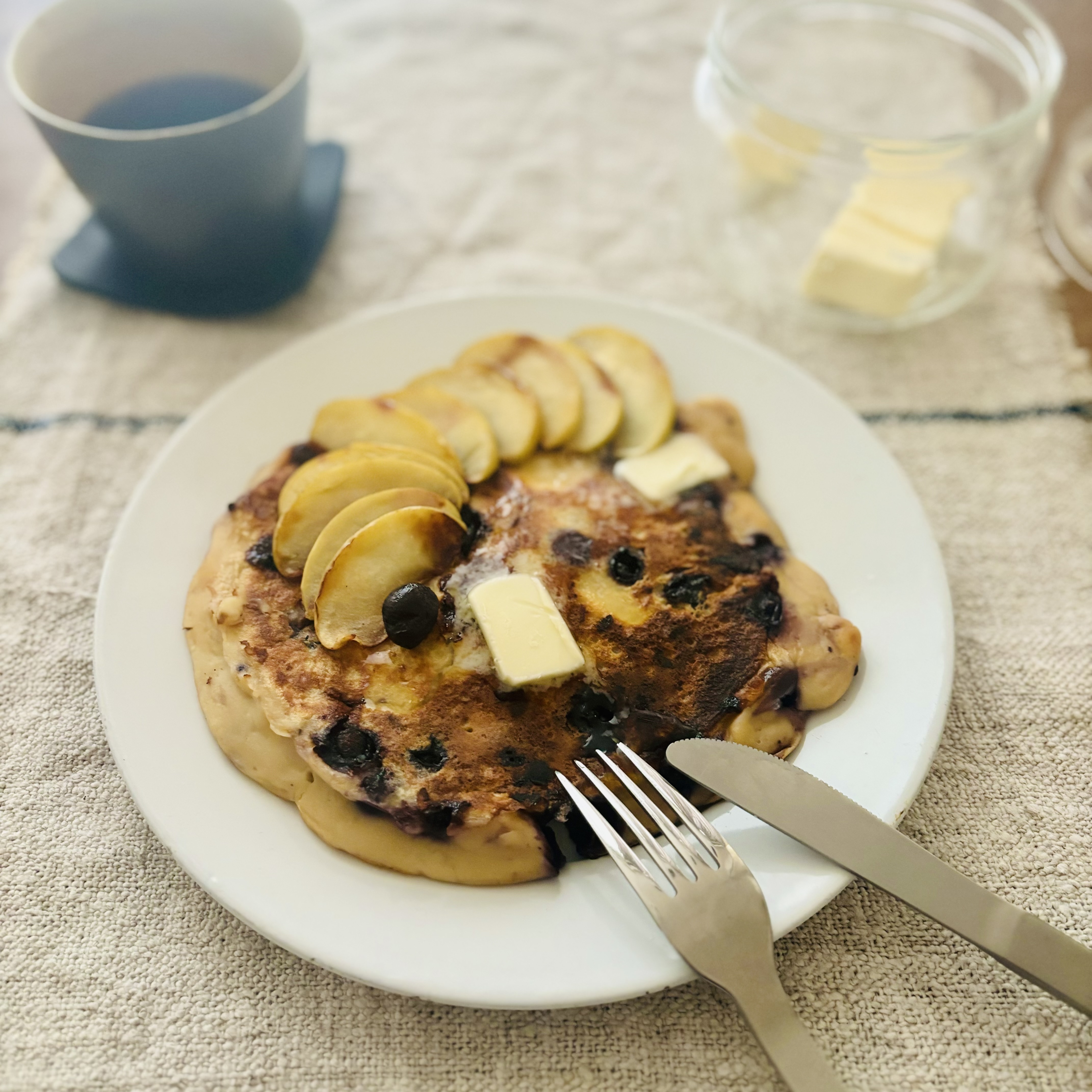 目分量でOK👍アンチエイジングblueberry pancake🫐 note.レシピ公開しました