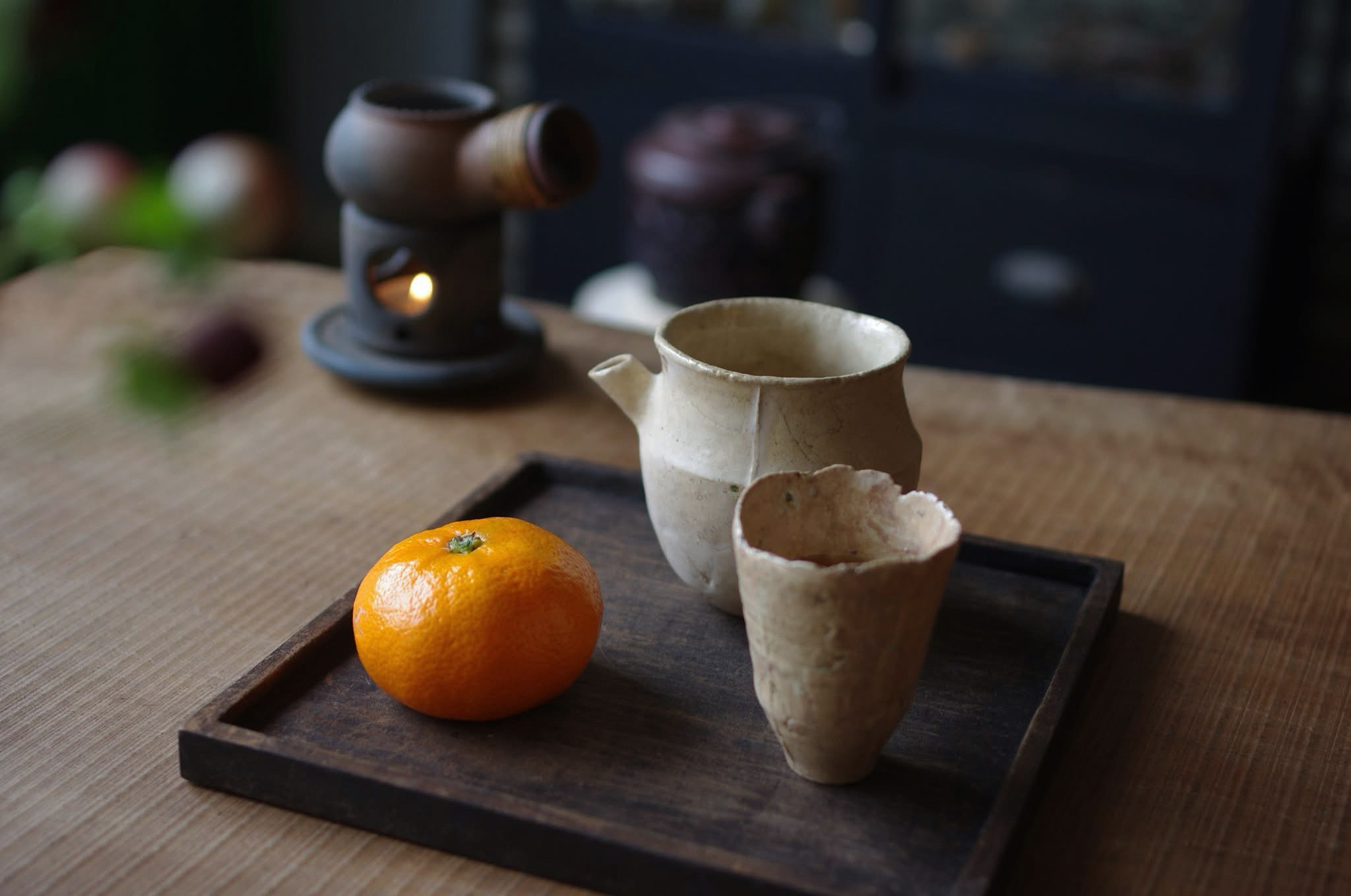お茶とみかん