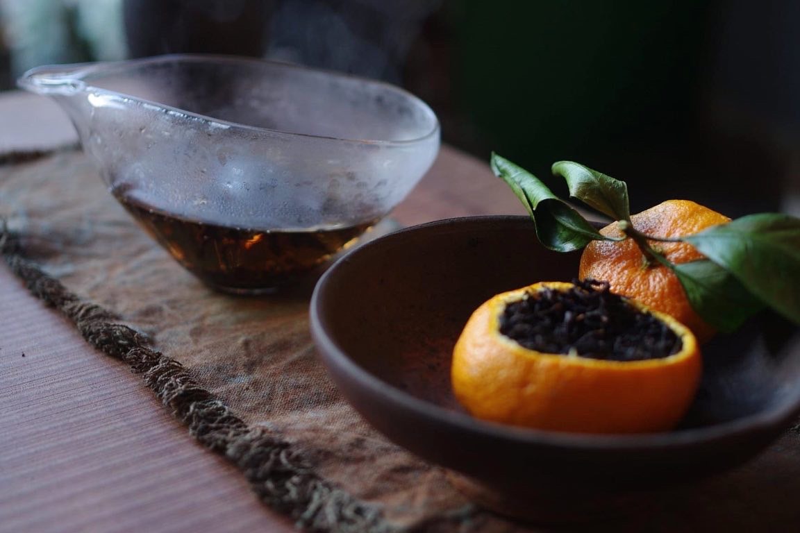 お茶と蜜柑