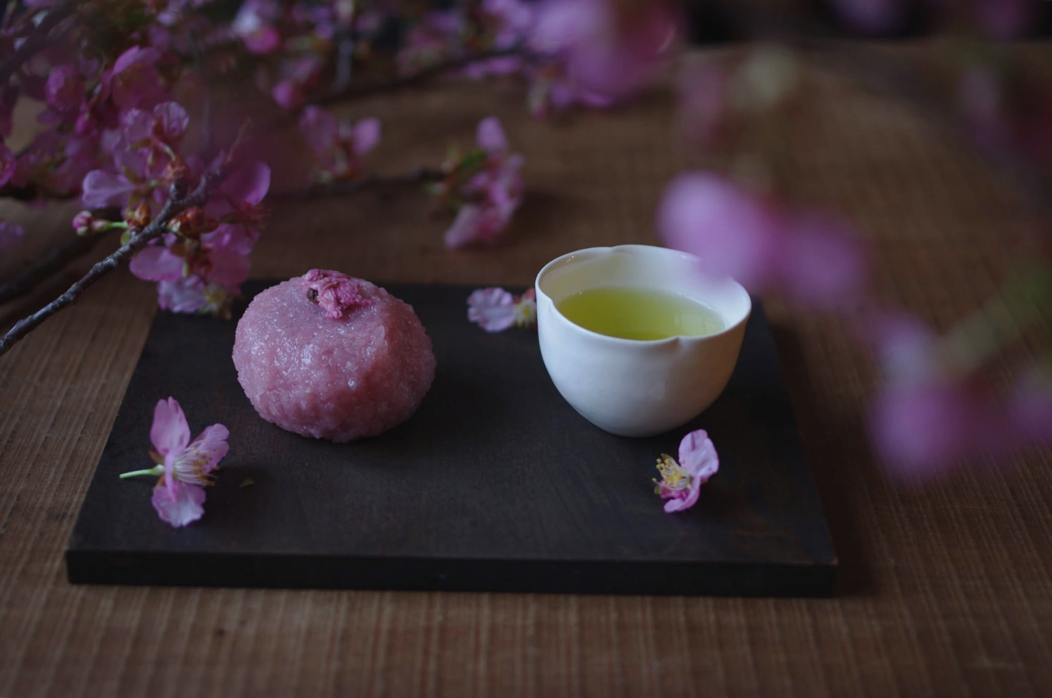 お茶と桜