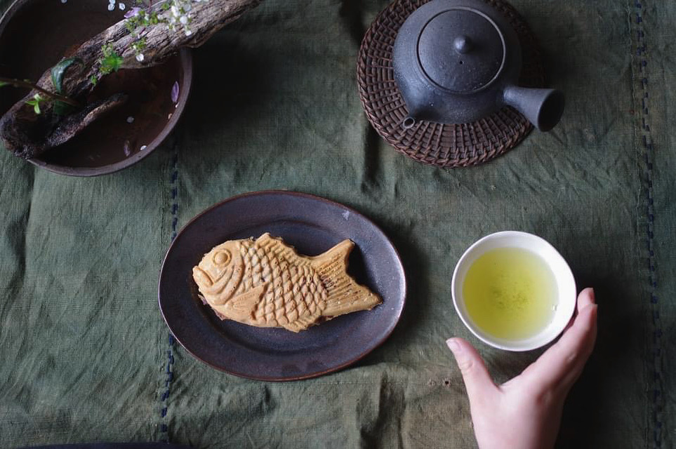 たい焼き＋お茶＝豊か