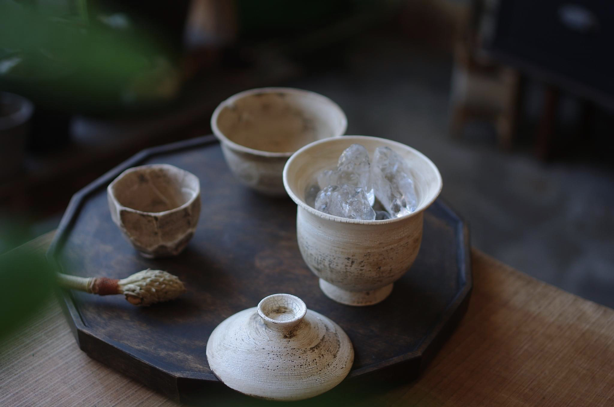 氷とお茶と蓋碗