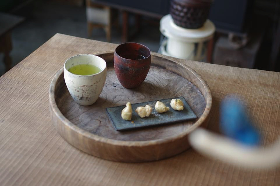 お茶とおかき