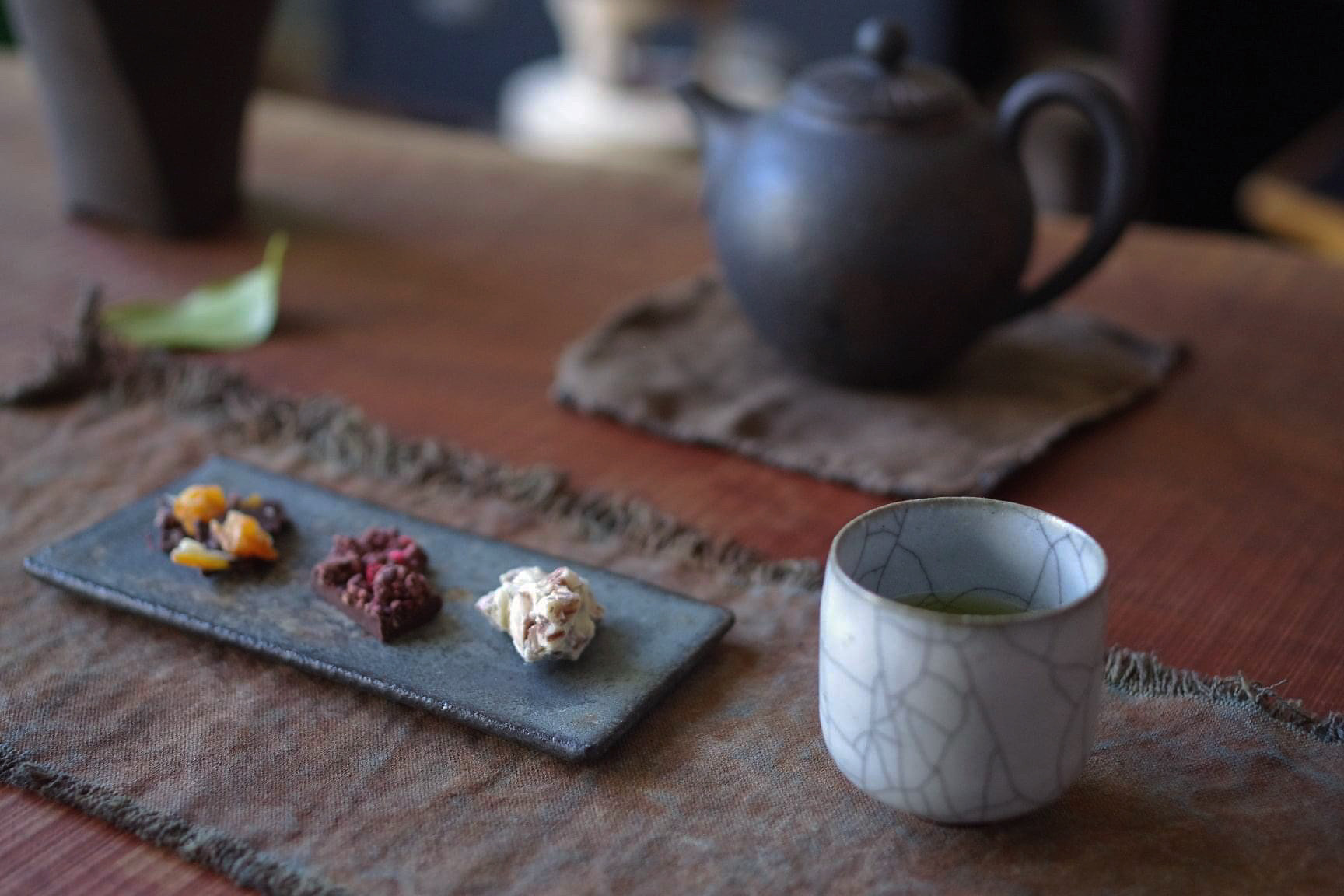 チョコとお茶の時間
