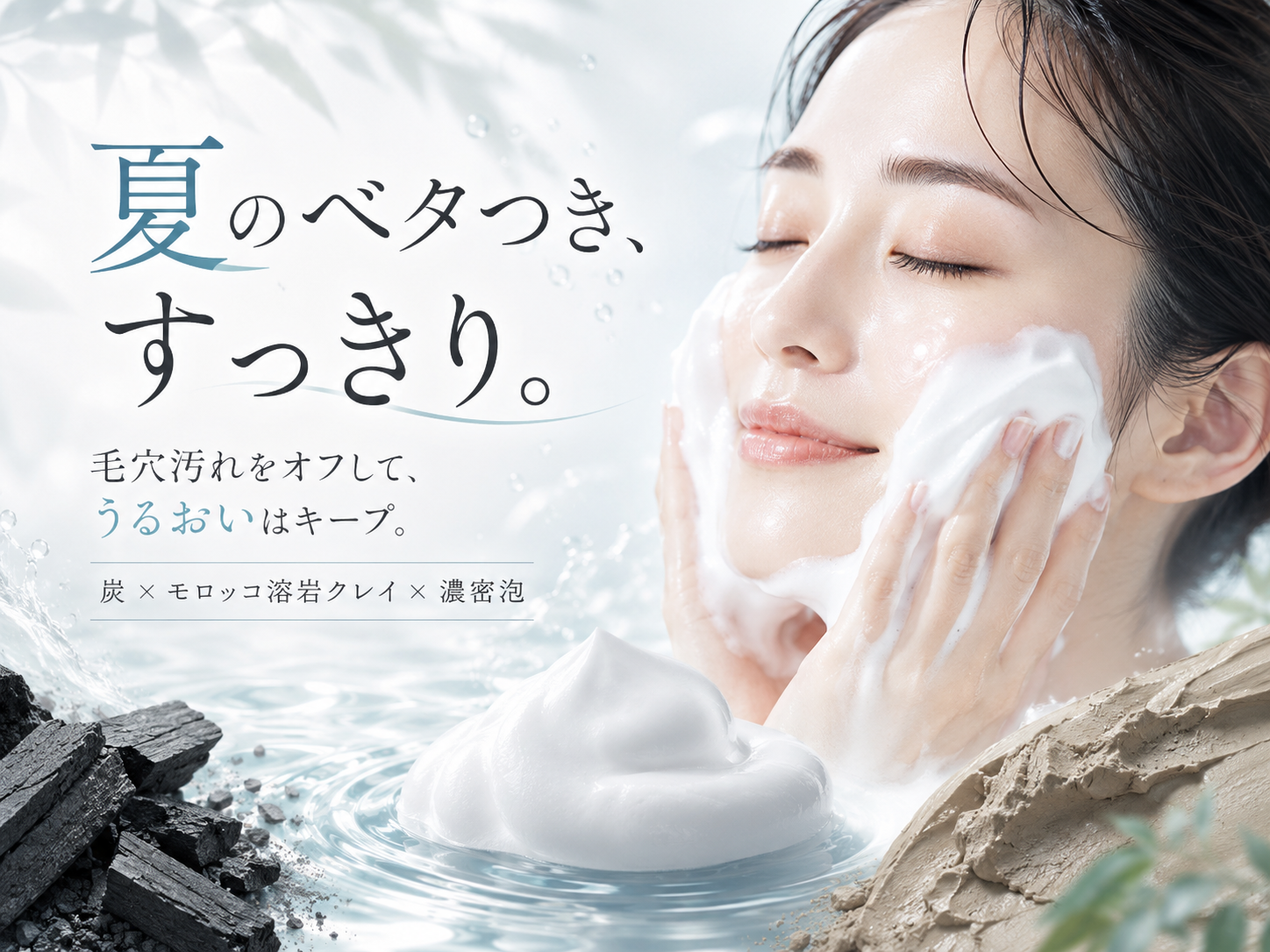 【夏の肌悩みに】炭酸×クレイの贅沢泡で、すっきり潤う新洗顔習慣
