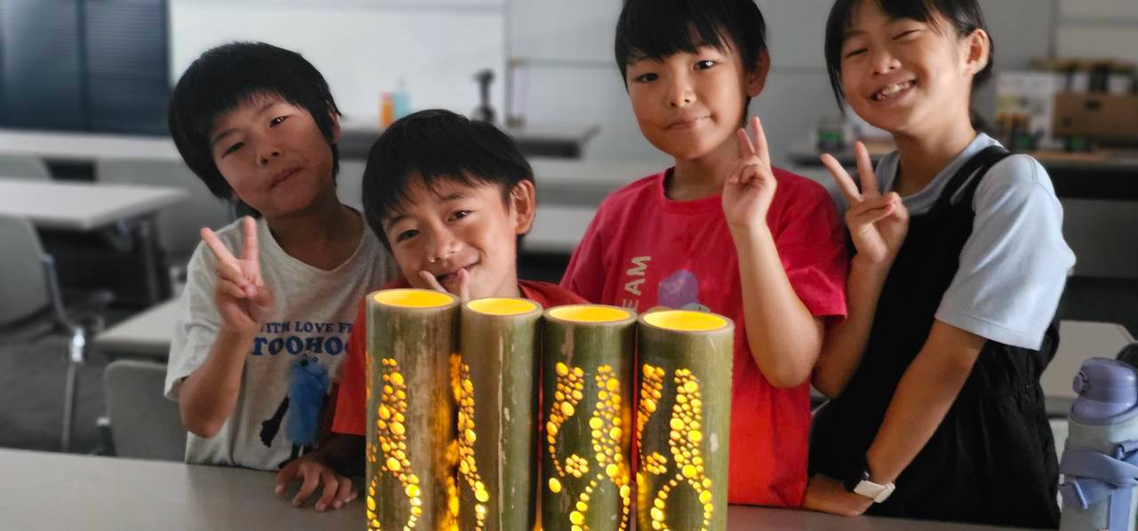 夏休み『竹灯り』作りイベント☆裏側もお見せします♪