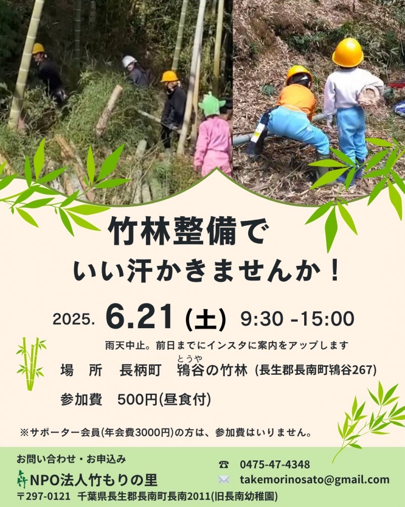 6月21日は竹林整備デー！！