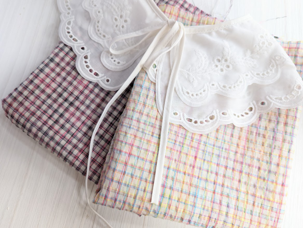 ぽこぽこ×ネオンカラー♡チェック柄ポリコットン2色が入荷しました