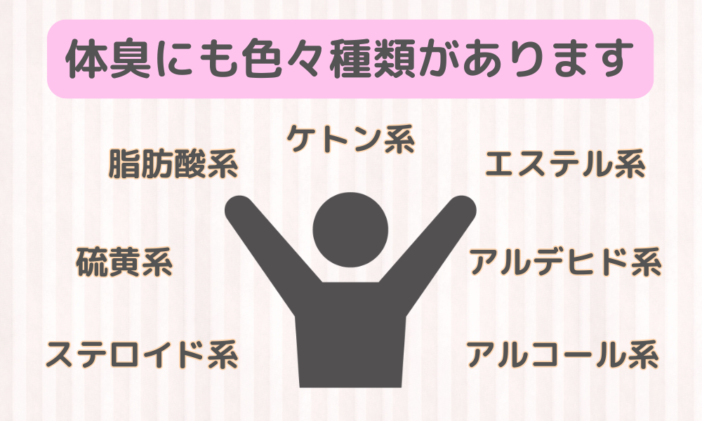 体臭の種類も大きく分けて７種類！それぞれのニオイと菌の関係性