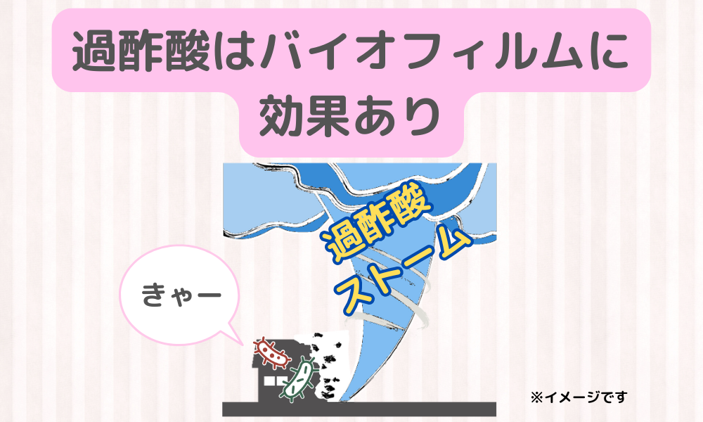 【バイオフィルムの除去効果が２００倍以上？】過酢酸がスゴイ理由を徹底解説！