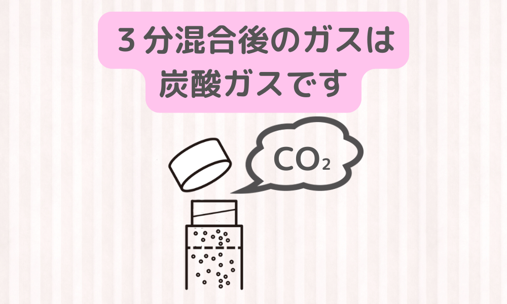 ３分間混ぜて蓋を開けるとプシュッと音？　入浴剤で解説する炭酸ガス発生のメカニズム
