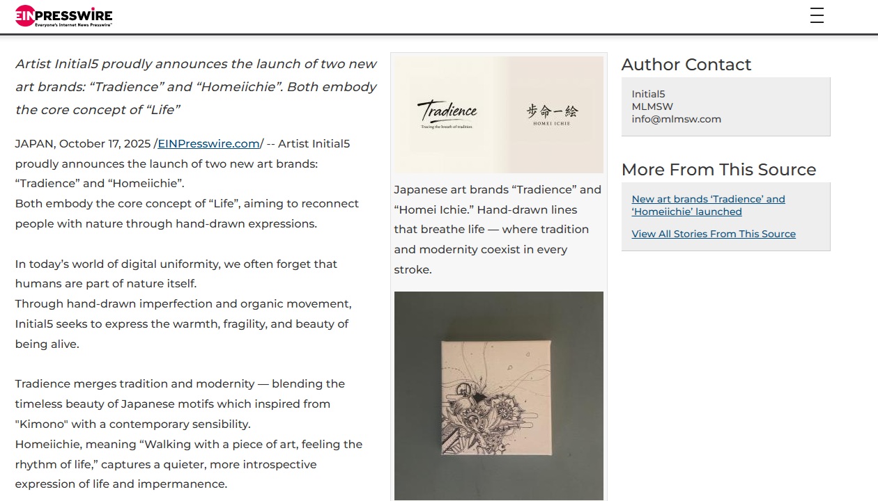 Initial5が海外サイトで取り上げられました