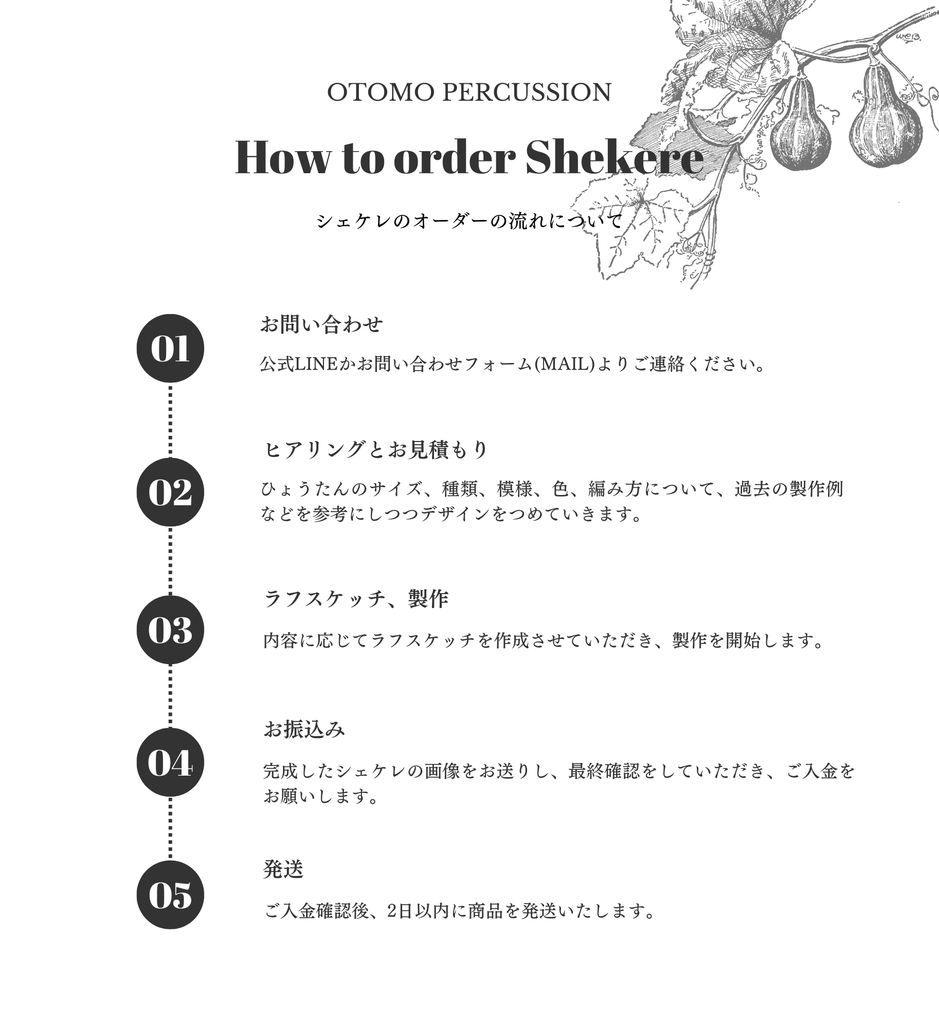 選べる！5つのカスタマイズであなただけのシェケレを