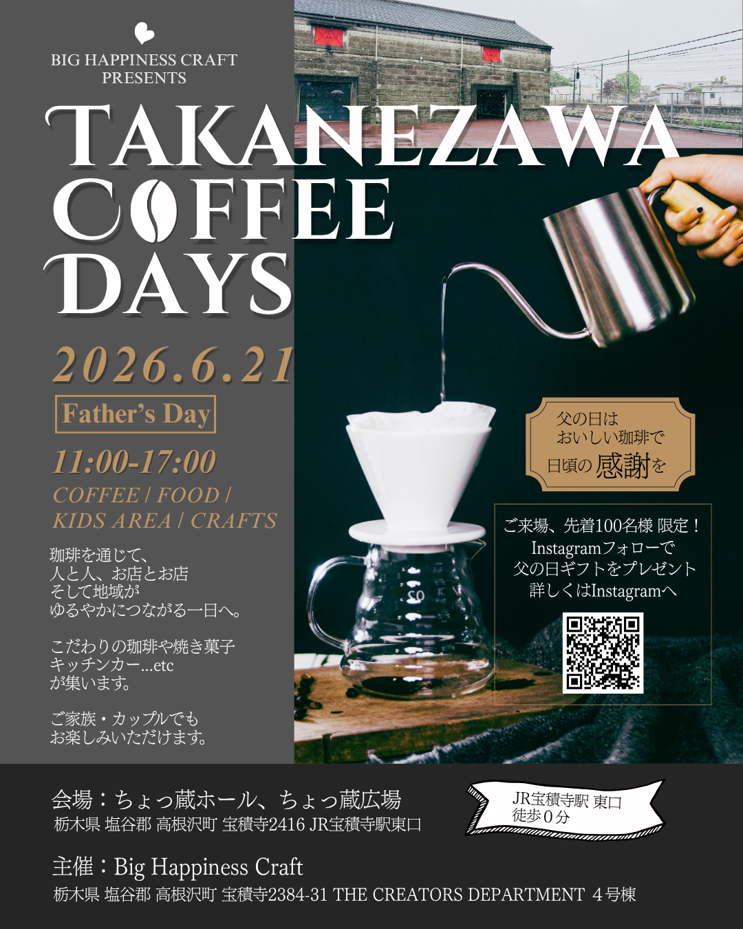 6/21 イベント主催「Takanezawa Coffee Days」