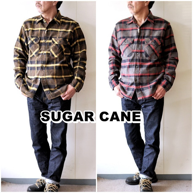 ネルシャツ　ブランケット生地　シュガーケーン　ＳＵＧＡＲＣＡＮＥ　長袖シャツ　