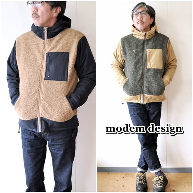 ＭＯＤＥＭＤＥＳＩＧＮ　モデムデザイン　ボアフリースジャケット　ボアパーカージャケット　