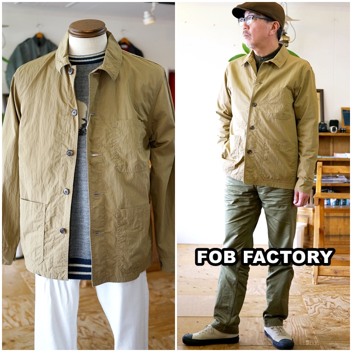FOBFACTORY エフオービーファクトリー F2394フレンチ シャツジャケット