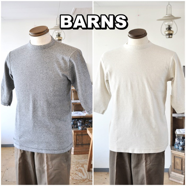バーンズ BARNS 5分袖 無地 Tシャツ スパンフライス BR-8315 メンズ　カットソー