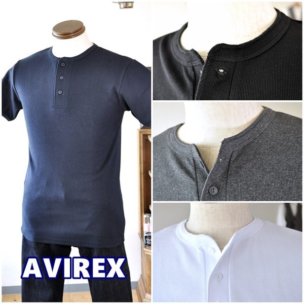 年間通しての定番アイテム アビレックス　ＡＶＩＲＥＸ　 ヘンリーネックT