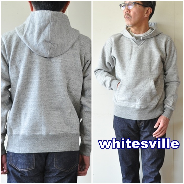 WHITES VILLE ホワイツビル 後付けフード プルオーバー スウェットパーカー