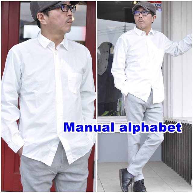 マニュアルアルファベット　 MANUAL ALPHABETの 　レギュラーカラーシャツ